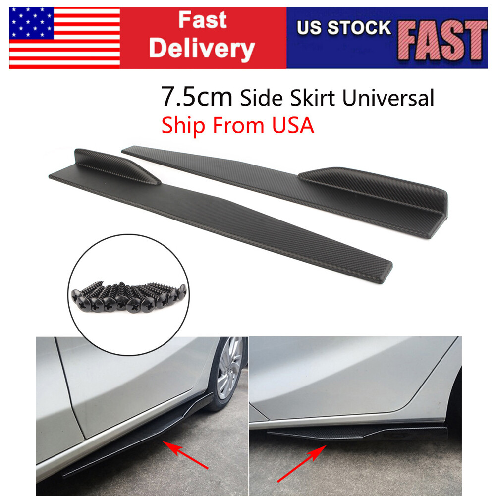 1 Pair Universal Car Side Skirt Rocker Splitters Winglet Wings Canard Diffuser