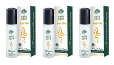 3 x Safecare Roll On Minyak Angin Aromatherapy Refreshing Oil Relieves Headache