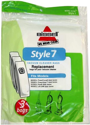 Bissell Style 7 3 Pack Vacuum Cleaner Bags, White