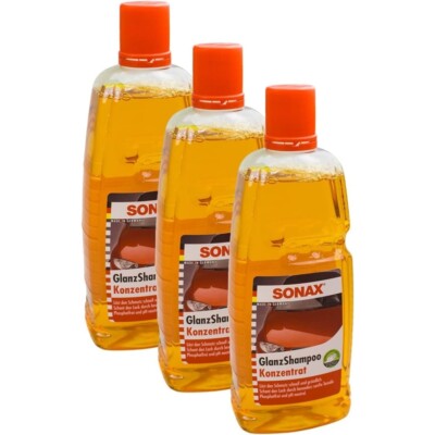 SONAX 3X 03143000 GlanzShampoo Konzentrat Glanz Autoshampoo 1L