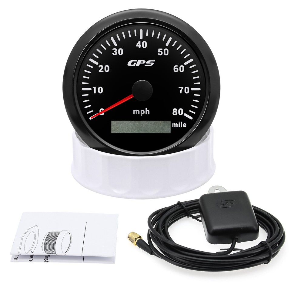 6 Gauge Set Boat 110mm GPS Speedometer 080MPH w/Tacho & 52mm Gauge