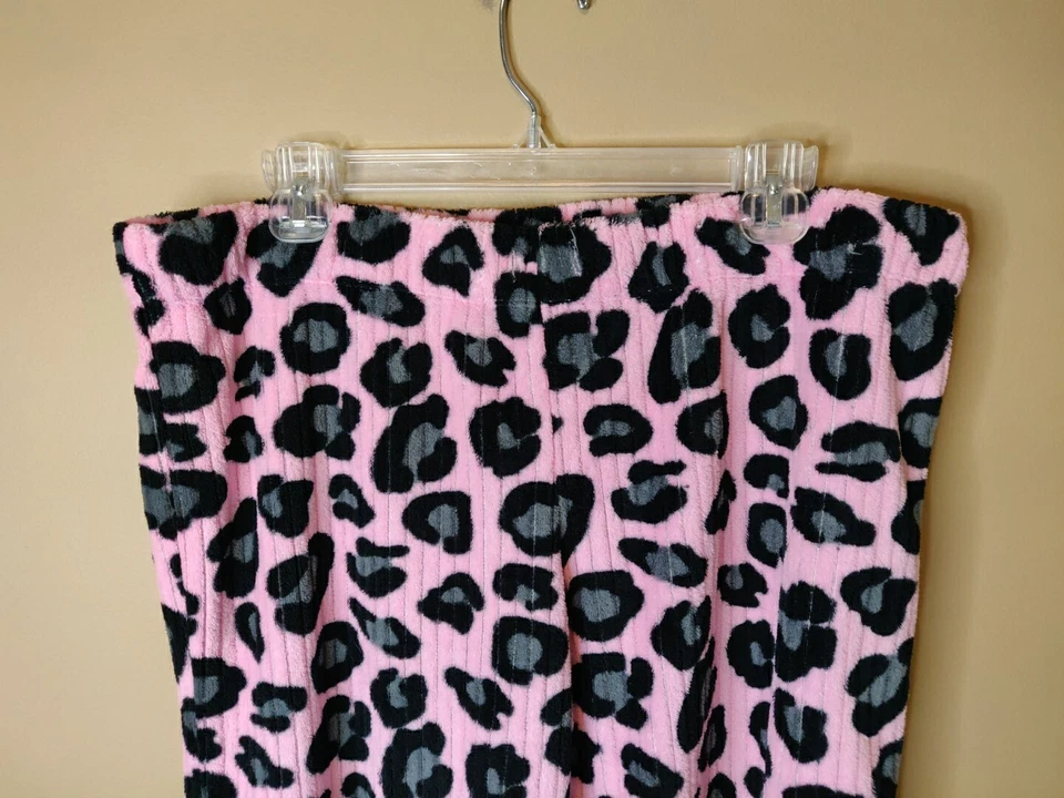 Faded Glory Mujer XL (16-18) 38 x 27 Polar Lounge Pantalones Rosa Negro Cintura Elástica Foto 3 de 4