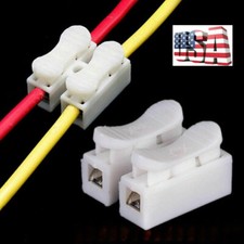 50/100PCS 2-Pin Electrical Cable Connectors CH2 Quick Splice Lock Wire Terminals