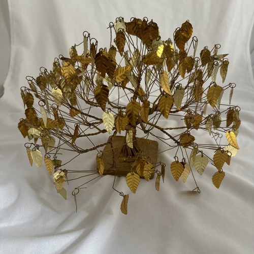VTG 1960’s Original 10” Dream Tree J.E. Tramel Gold Foil Sculpture w