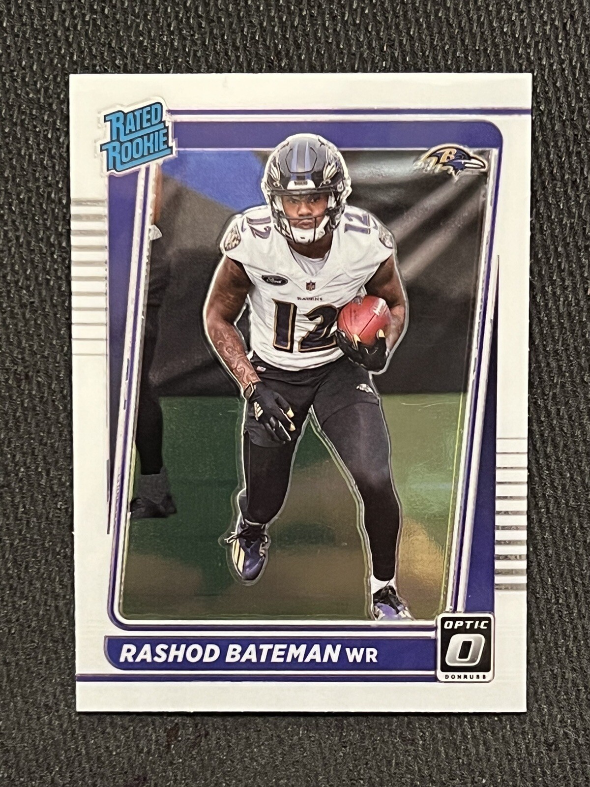 RASHOD BATEMAN 2021 Panini Donruss Optic BALTIMORE RAVENS RATED ROOKIE RC # 210
