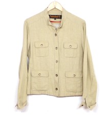 Timberland Beige Cotton & Linen Denim Jacket Uk L