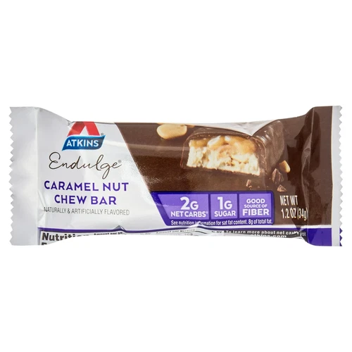 Atkins Endulge Treat, Caramel Nut Chew Bar, Keto Friendly, 30 Ct (Value Pk) - Foto 9 di 9