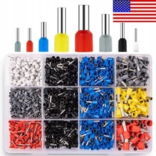2000PCS Cable Cord Pin End Bootlace Ferrule Terminal Set Wire Crimp Connectors