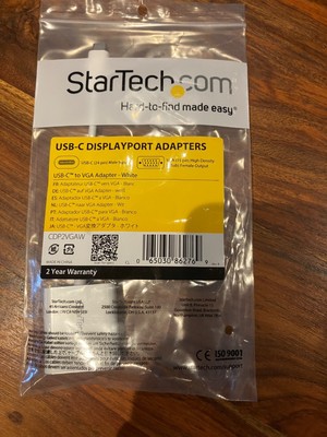 Neu Original StarTech USB-C-auf-VGA-Adapterkabel - 10 cm CDP2VGAW startech.com