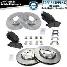 Front & Rear Metallic Disc Brake Pad & Rotor Kit for Buick Pontiac New