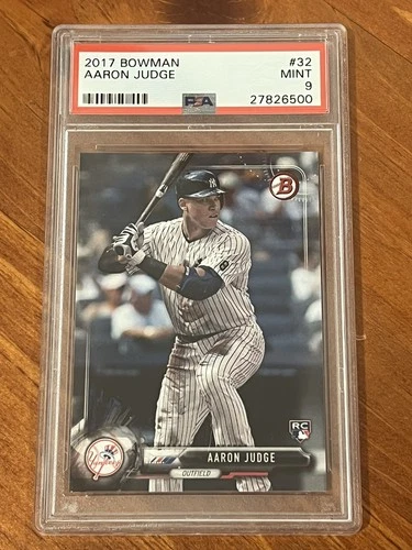 2017 Bowman Aaron Judge #32 PSA 9 Mint RC New York Yankees MVP Slugger
