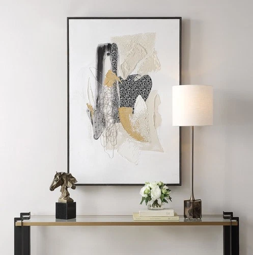 Uttermost 32372 Scatter 48" x 33" Framed Abstract Painting - MultiColor - Picture 3 of 5