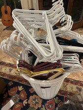 Heavy-Duty Plastic Clothes Hangers White Or Multi Color 10 Pack