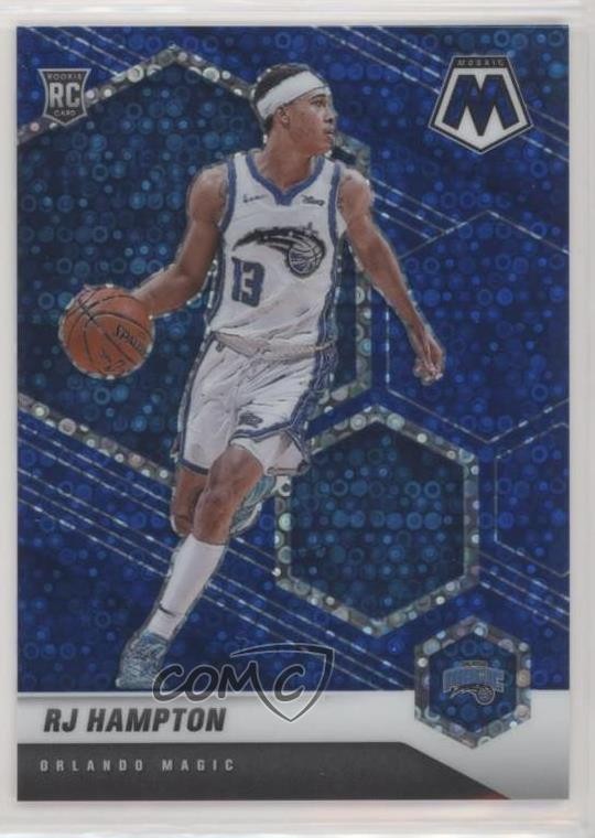 2020-21 Panini Mosaic Fast Break Blue Prizm 73/85 RJ Hampton #233 Rookie RC uk2