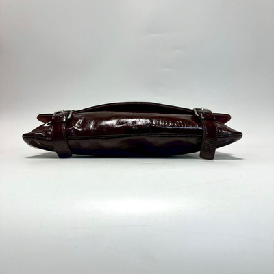 Miu Miu Patent Leather Shoulder Bag Burgundy Archive Y2K Vintage