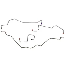 1991-93 Ford F150 Power Disc Preformed Front Brake Line Kit Set Stainless Steel