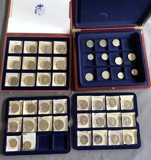 43 rubli russi 32 dei quali "piastra lucidata" in capsule per monete con certificati