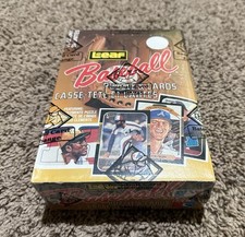 1987 LEAF Baseball Wax Box Unopened BBCE Authenticated Wrapped Sealed L324