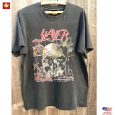 Trending Slayer Band Tour Shirt Rare Design Charcoal Unisex Shirt Men Women S-5X