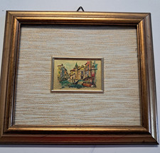 Quadro 19 x 17 cm Realizzato a Mano su Foglia Oro 23kt