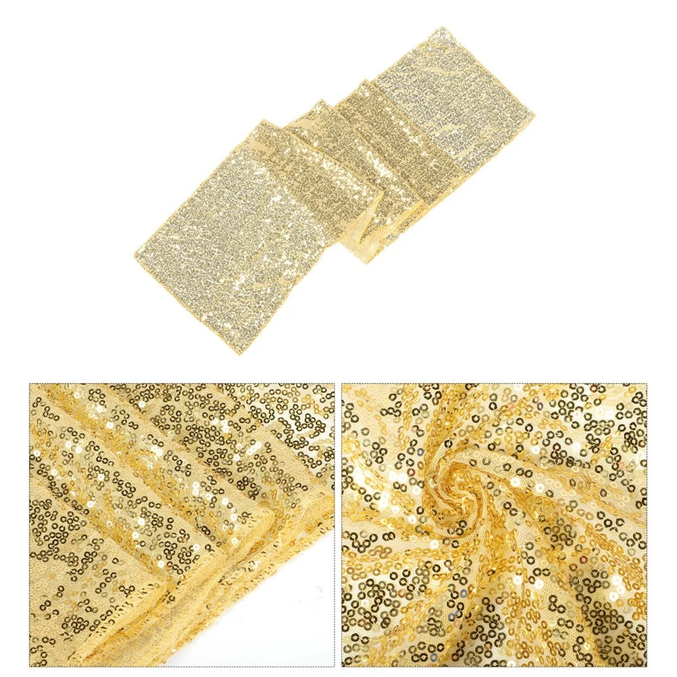 Golden Sequin Table Flag Glitter Decorative Tablecloth - Image 4 of 4