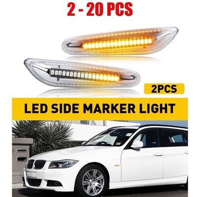 2-20X Amber LED Turn Signal Light Dynamic for 06-11 BMW 3 series E90 E91 E92 E93