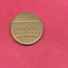 ITALY KM135 1990 VF-VERY FINE CIRCULATED 200 LIRE OLD PRE-EURO COIN