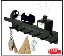 Key Holder, Steel Wall Mount Key Rack with 6 Hooks & Shelf, Lightwei...