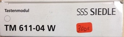Siedle Button Module TM 611-1 W, TM 611-4 W, TM 611-4 TM, Bell Module, NEW, ORIGINAL PACKAGING