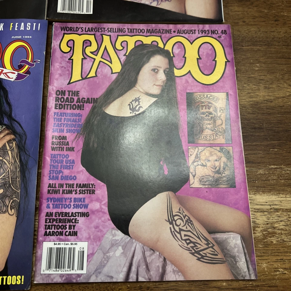 3 Tattoo 1 Tattoo Ink Magazine Lot of 4 Issues # 45, 38, 48 Ink Art Vintage 90s - Image 3 of 4