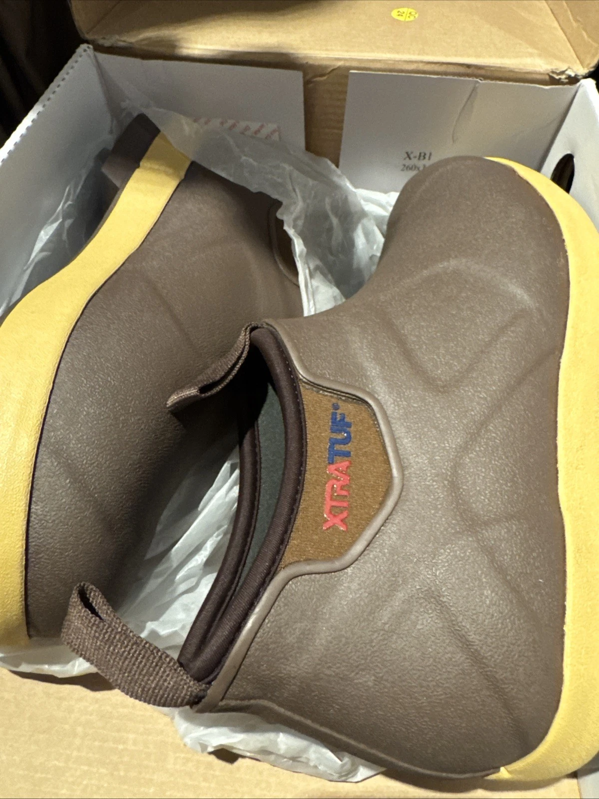 Mens 7 Rubber Boot Ankle Boot, XTRATUF, Brown, NIB