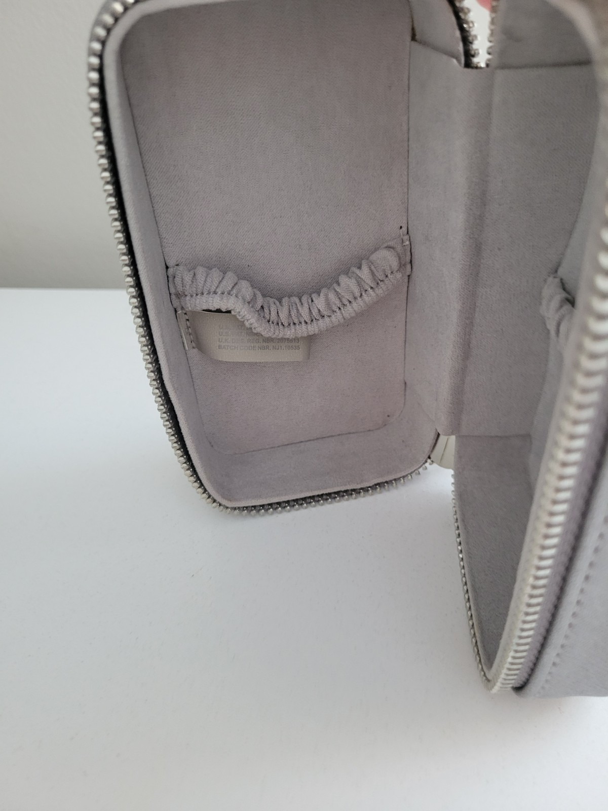 Trish Mcevoy Small Case Metallic Silver Cosmetics Brushes Travel Case 5" x 3"