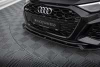 Maxton Design Frontlippe V.1 Passend FüR Audi RS3 Sportback 8Y Schwarz Hochglanz