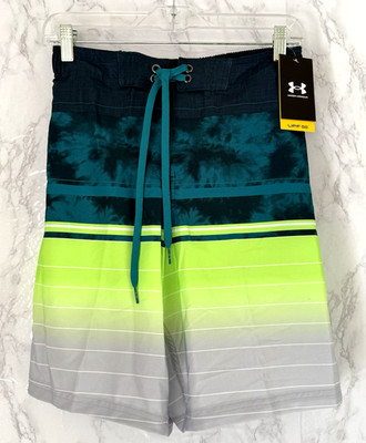 Under Armour E-Board Swim Shorts UPF 50 Green Men's Size Small New