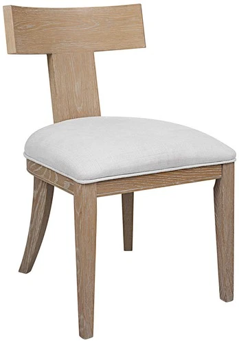 Uttermost Idris White Fabric Armless Chair - Picture 2 of 9