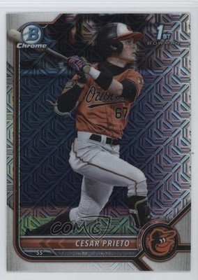 2022 Bowman Chrome Prospects Mega Box Mojo Refractor Cesar Prieto #BCP-206 0ka4