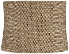 Dortmund Charcoal Medium Drum Lamp Shade 13" Top x 14" Bot. x 10" High Spider 