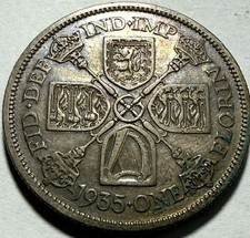 GREAT BRITAIN - George V - Silver Florin - 1935 - Km-834 - FREE USA Shipping!