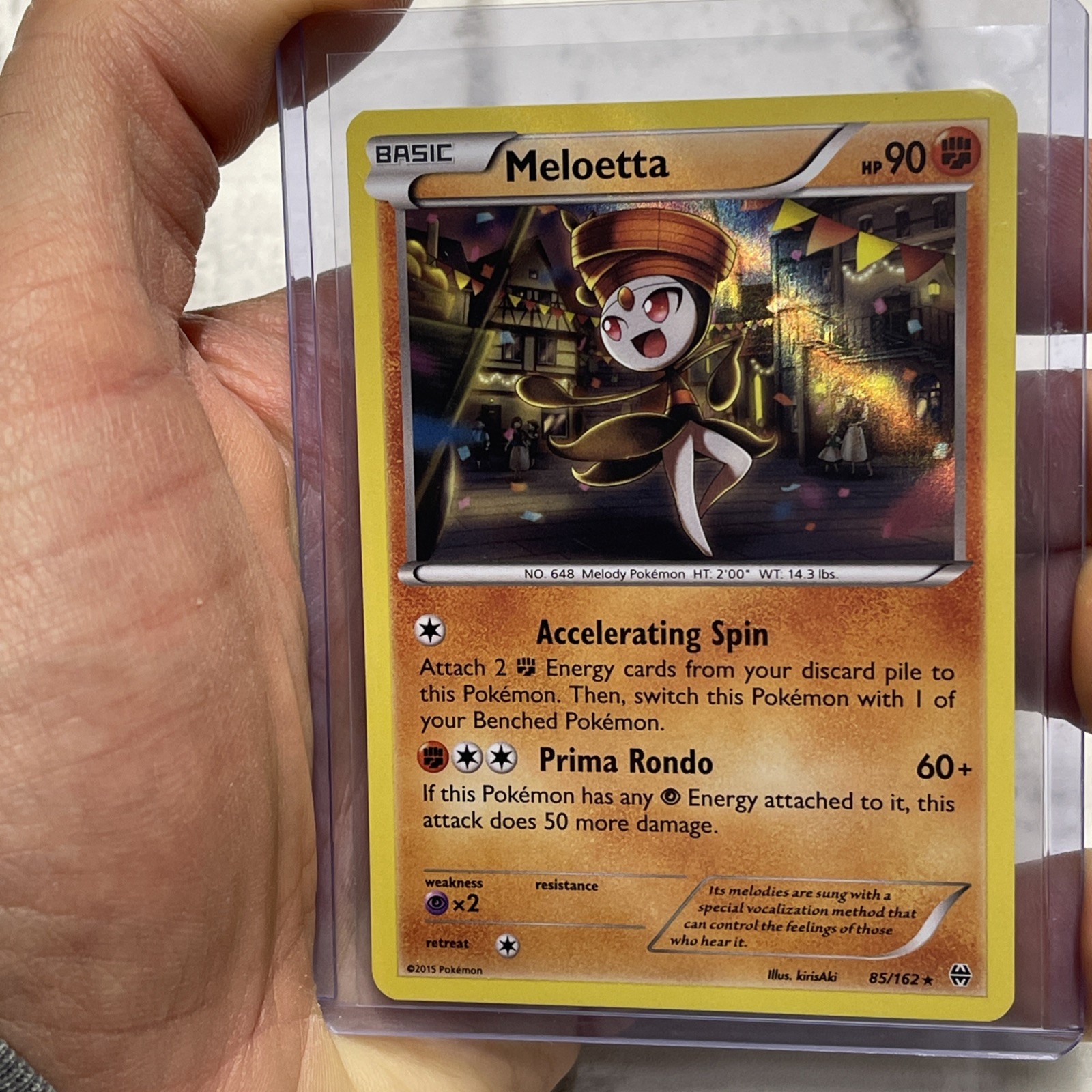 Meloetta 85/162 Pokemon - Holo XY Breakthrough NM Pokémon Nintendo Rare Card TCG