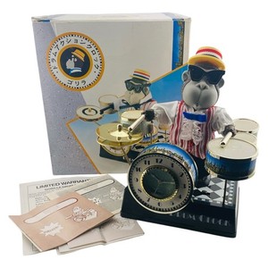 Helicon Drum Alarm Clock 1980s Musical Gorilla Band 1980 Early Version MIB A717