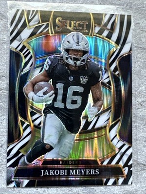 2025 Select Jakobi Meyers Zebra Prizm Case Hit Raiders #5