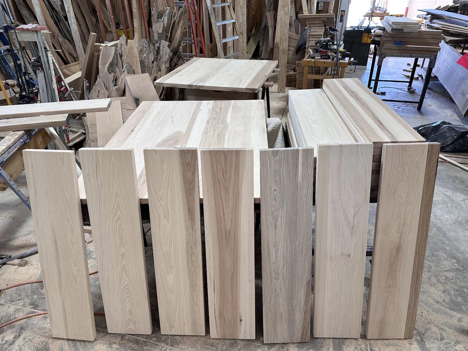 Banda de rodadura de escalera de nogal americano 1,75 pulgadas x 11-1/4 pulg. Borde de madera maciza pegado 8/4 x 48 pulgadas Foto 4 de 4