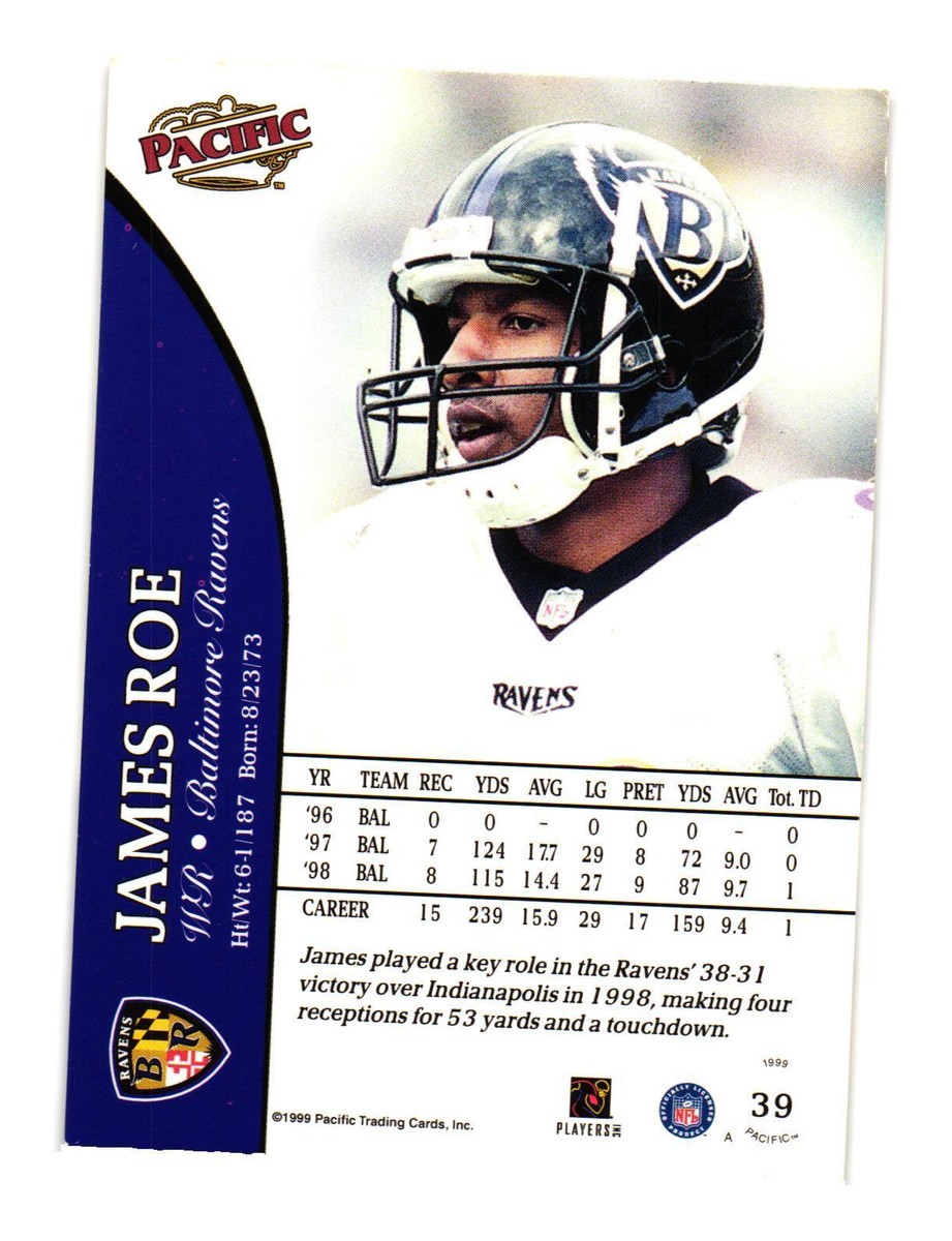 1999 Pacific #39 James Roe Baltimore Ravens | eBay