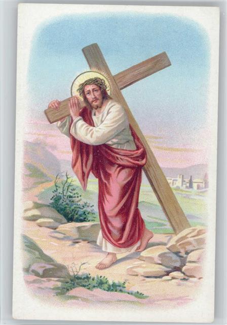 12031654 - Nr. 4140 - Jesus traegt das Kreuz Bibelszene