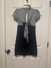 Guess Blue And White Striped Denim Dress Size 5
