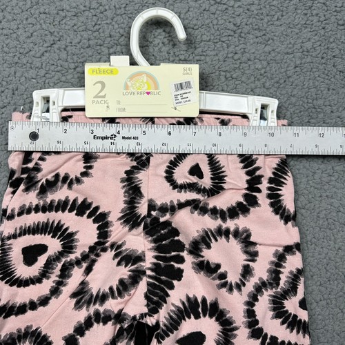 Love Republic Pants Girls Small 4 Set of 2 Lightweight Fleece Joggers Hearts - Picture 6 of 7
