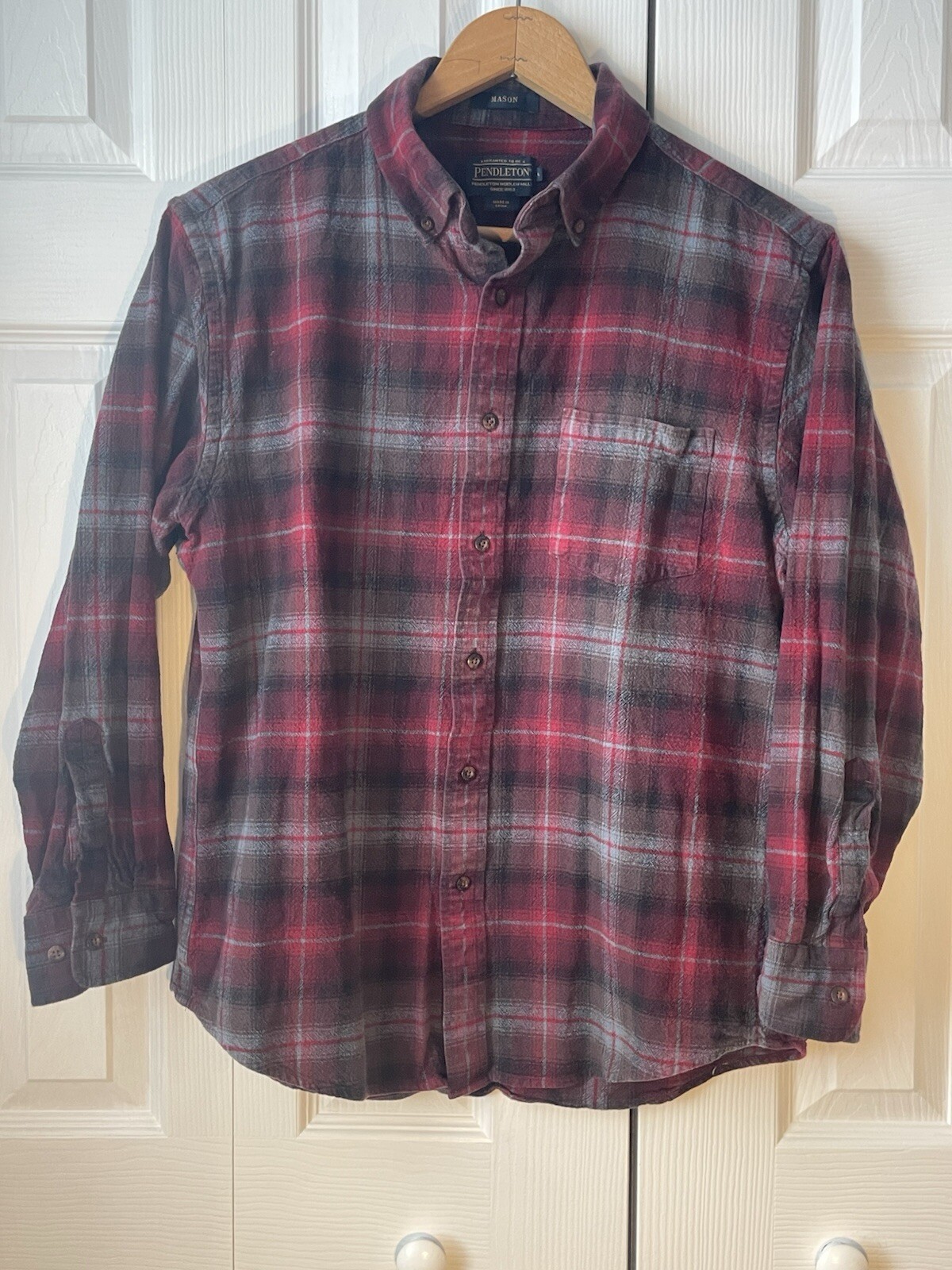 Pendleton Mason LS Button Cotton Flannel Shirt Bu… - image 1