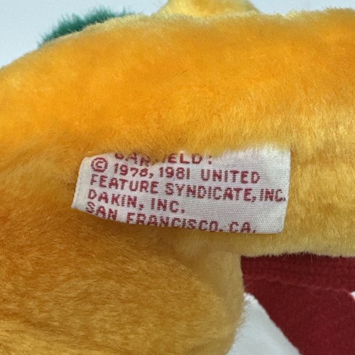 Peluche vintage anni 80 Garfield Hang On Happy Holidays finestra di Natale Dakin nuovo con etichetta - Foto 6 di 10
