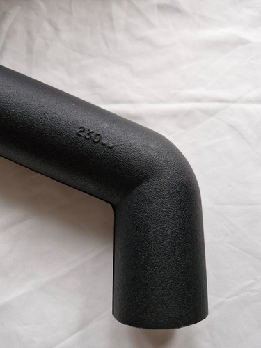 Cast Iron Style PVC 112mm Round Gutter 68mm Down Pipe Fitting 230-150mm Offset - Picture 3 of 3