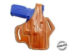 OWB Thumb Break Leather Belt Holster Fits Springfield XDM 9mm 3.8" 